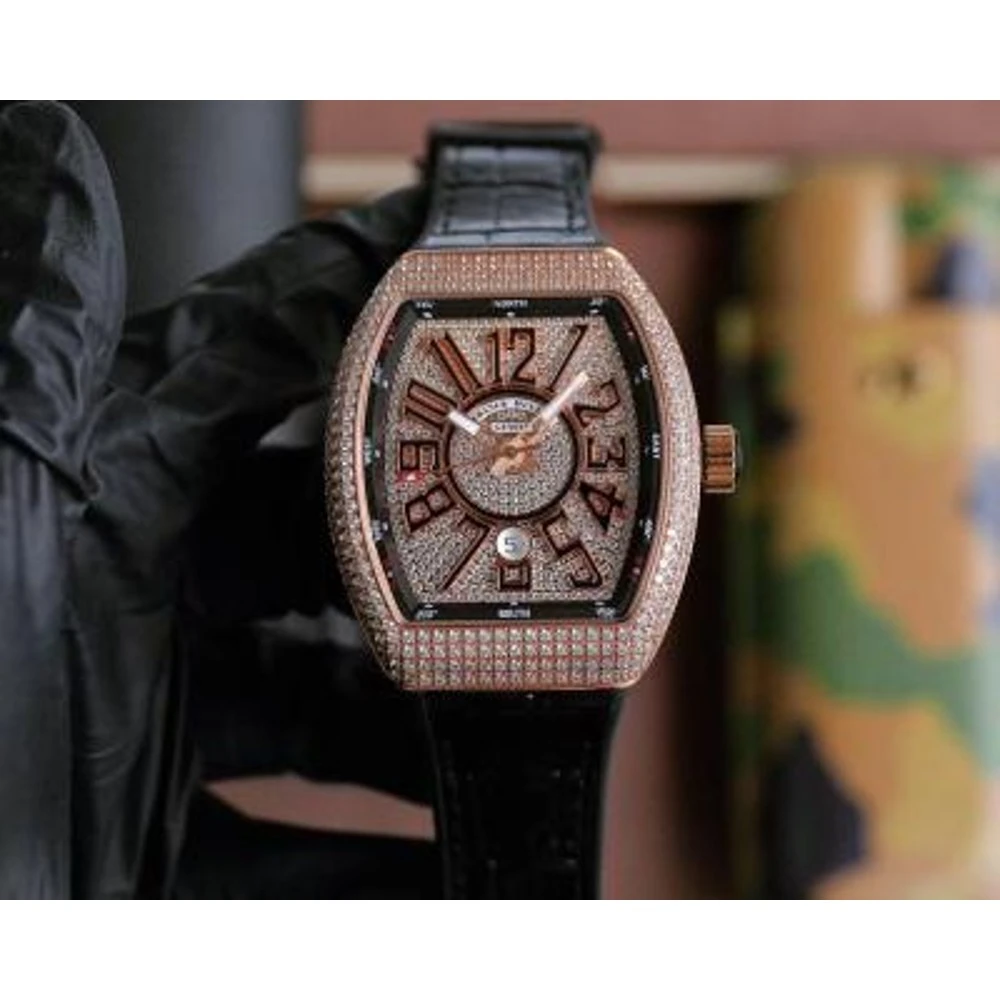 FM V45 Automatic Crystal Case / Rose Gold - image