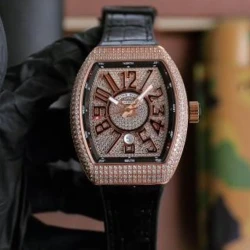 FM V45 Automatic Crystal Case / Rose Gold