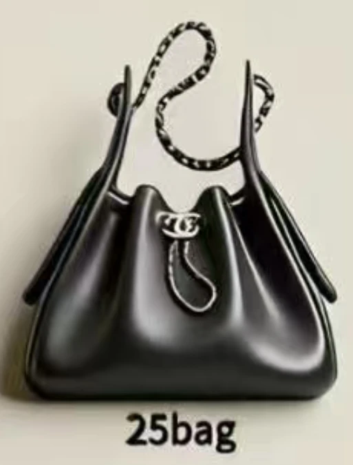 CHA Drawstring Shoulder Bag / Black - image