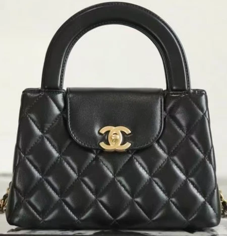 CHA Quilted Arch Handle Bag / Black - image