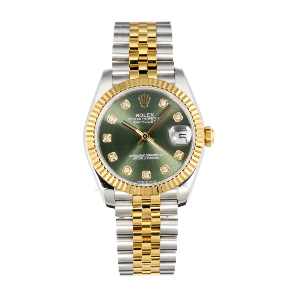 RLX Datejust 31 / Green Gold Markers — реплика - image