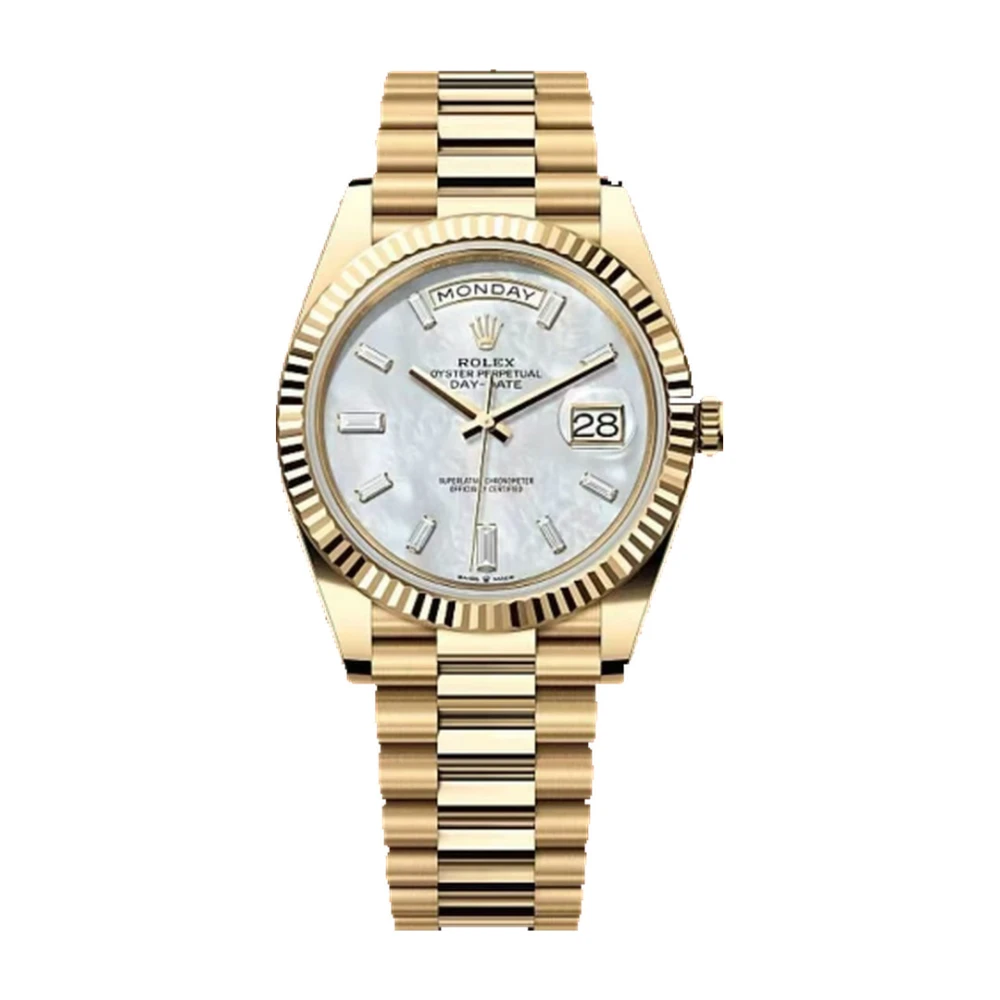 RLX Day-Date 40 / White Gold Tone — реплика - image
