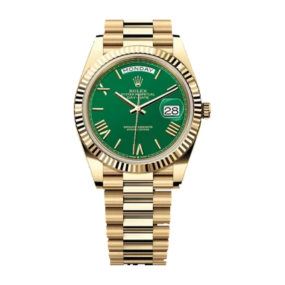 RLX Day-Date 40 / Green Gold Tone — реплика - image