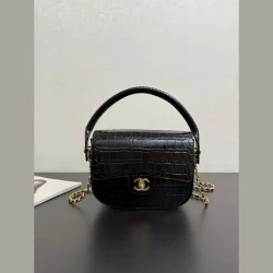 CHA Croc-Embossed Top Handle Bag / Color Selection
