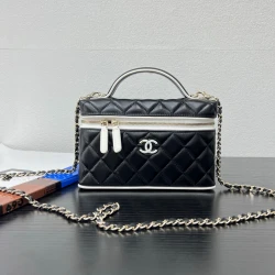 CHA Quilted Top Handle Vanity Case / Color Selection