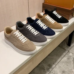 Louis Vuitton Monogram Suede Sneaker / Beige & Grey & Navy & Brown & Black