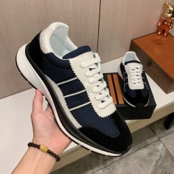 Zegna Mesh Runner Sneaker / Navy & Grey & Black & White