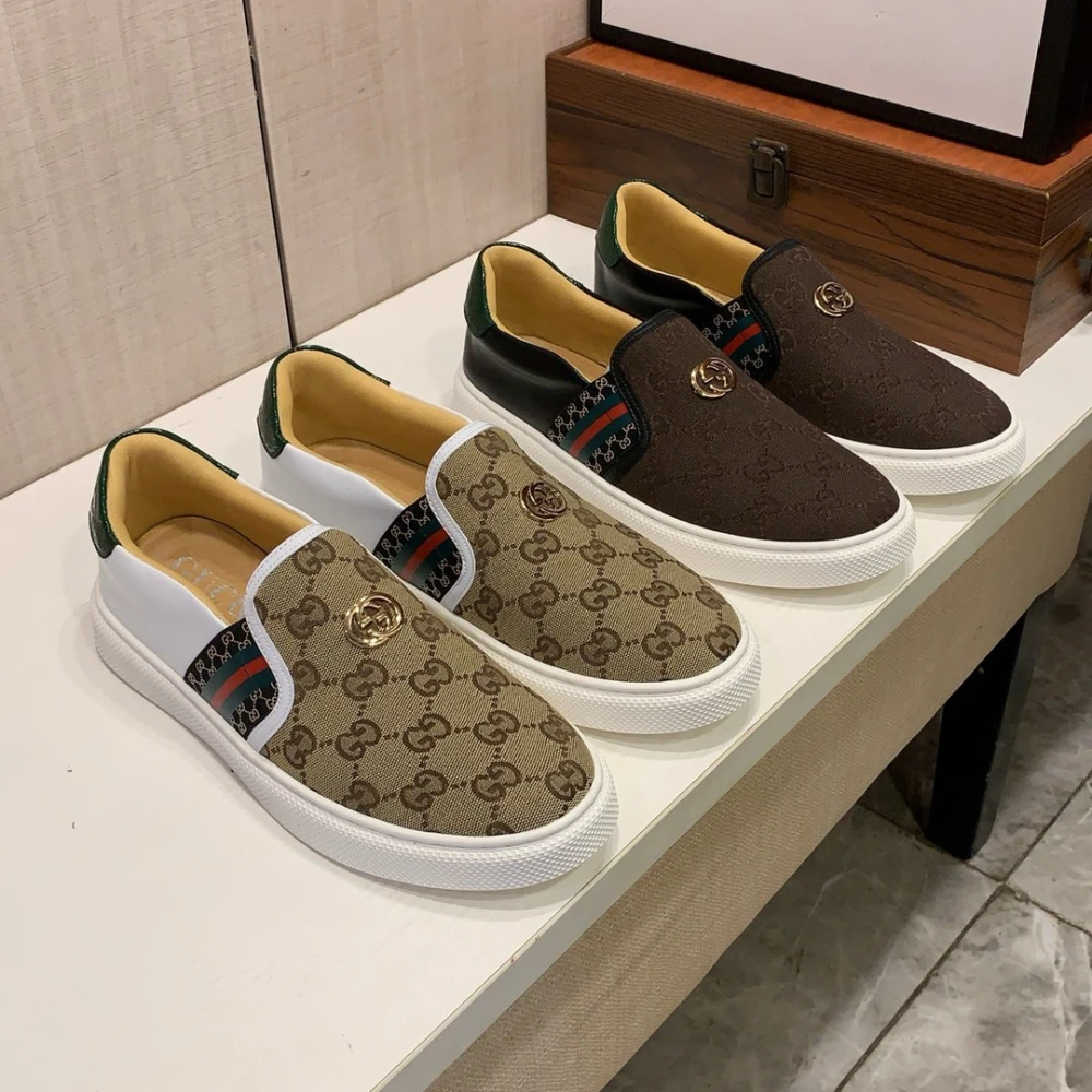 Gucci GG Canvas Slip-On Sneaker / Beige & Brown - image