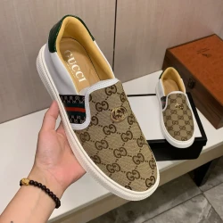 GG Canvas Slip-On Sneaker / Beige & Brown