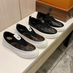 Louis Vuitton Monogram Slip-On Sneaker / Black & Brown