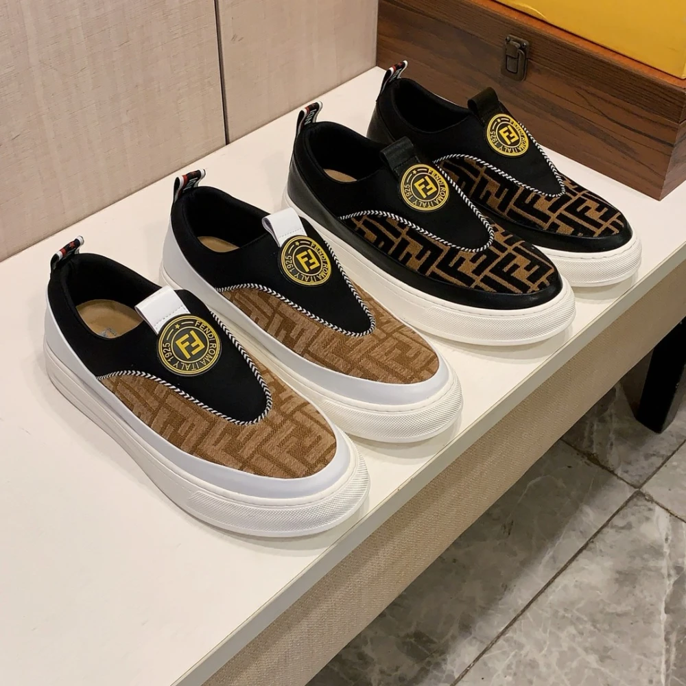 Fendi FF Slip-On Sneaker / Black & White - image