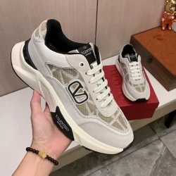 VLT Garavani Runner Sneaker / White & Grey & Green & Black & Beige & Brown