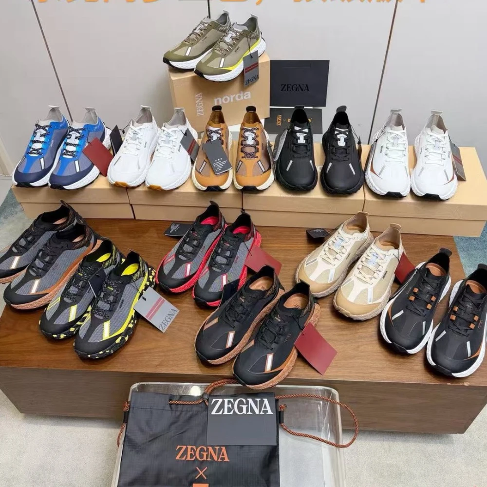 Zegna x Norda 001 Sneaker / Black & White & Red & Yellow & Beige & Blue - image
