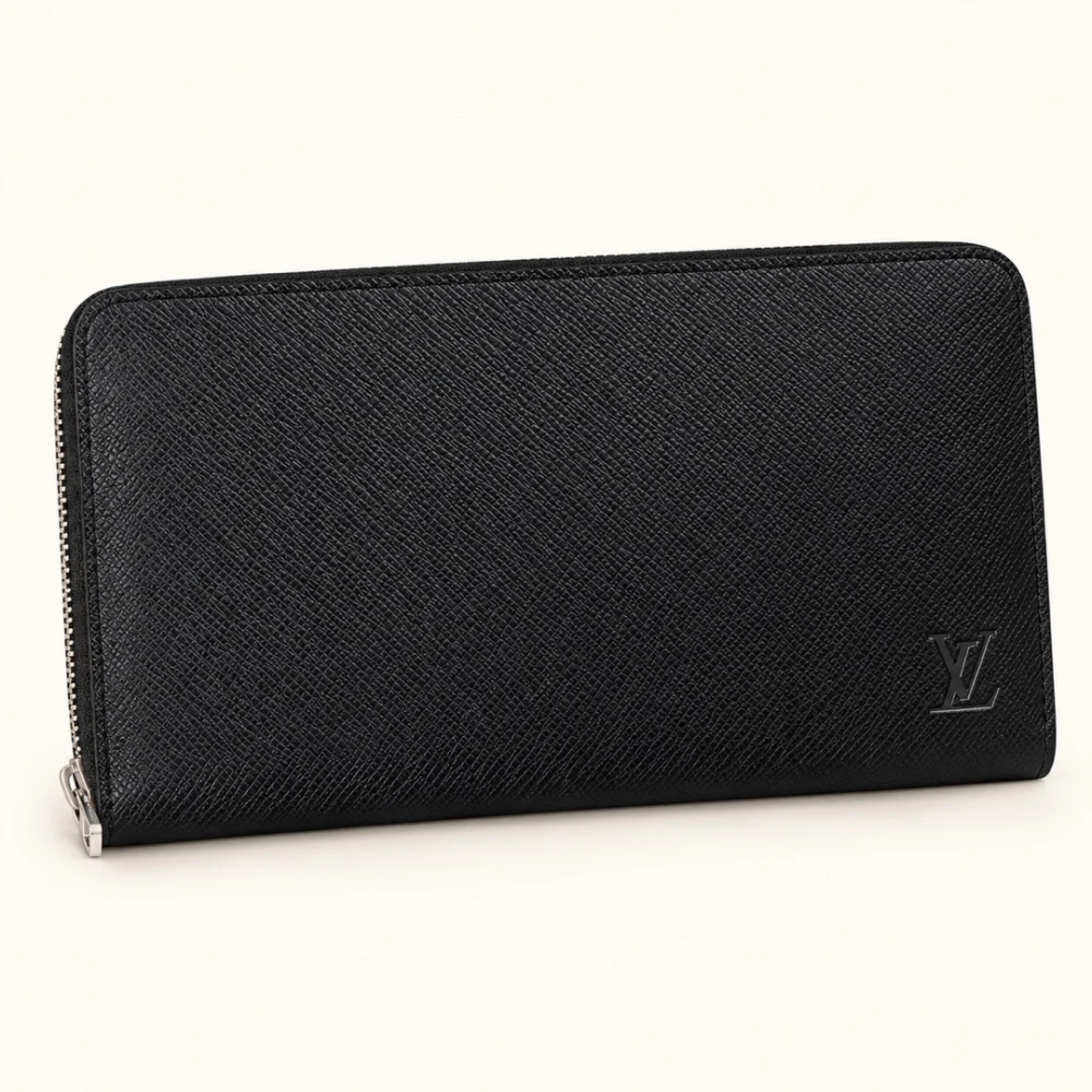LV / Textured Zip Wallet / Navy - image