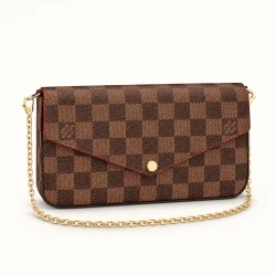 LV / Chain Envelope Wallet / Multicolor