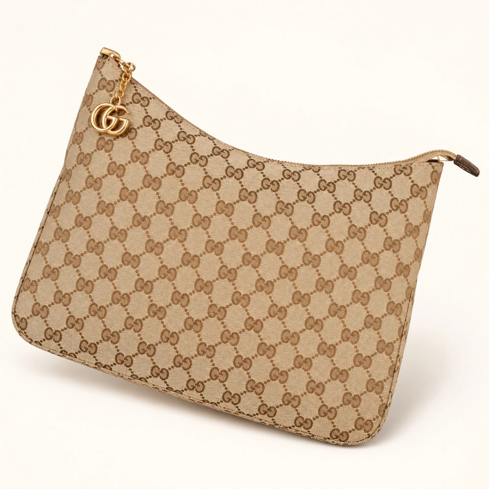 GG / Web Compact Tote / Beige Brown - image