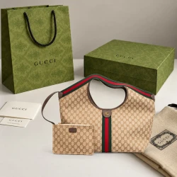 GG / Web XL Shopper / Beige Brown