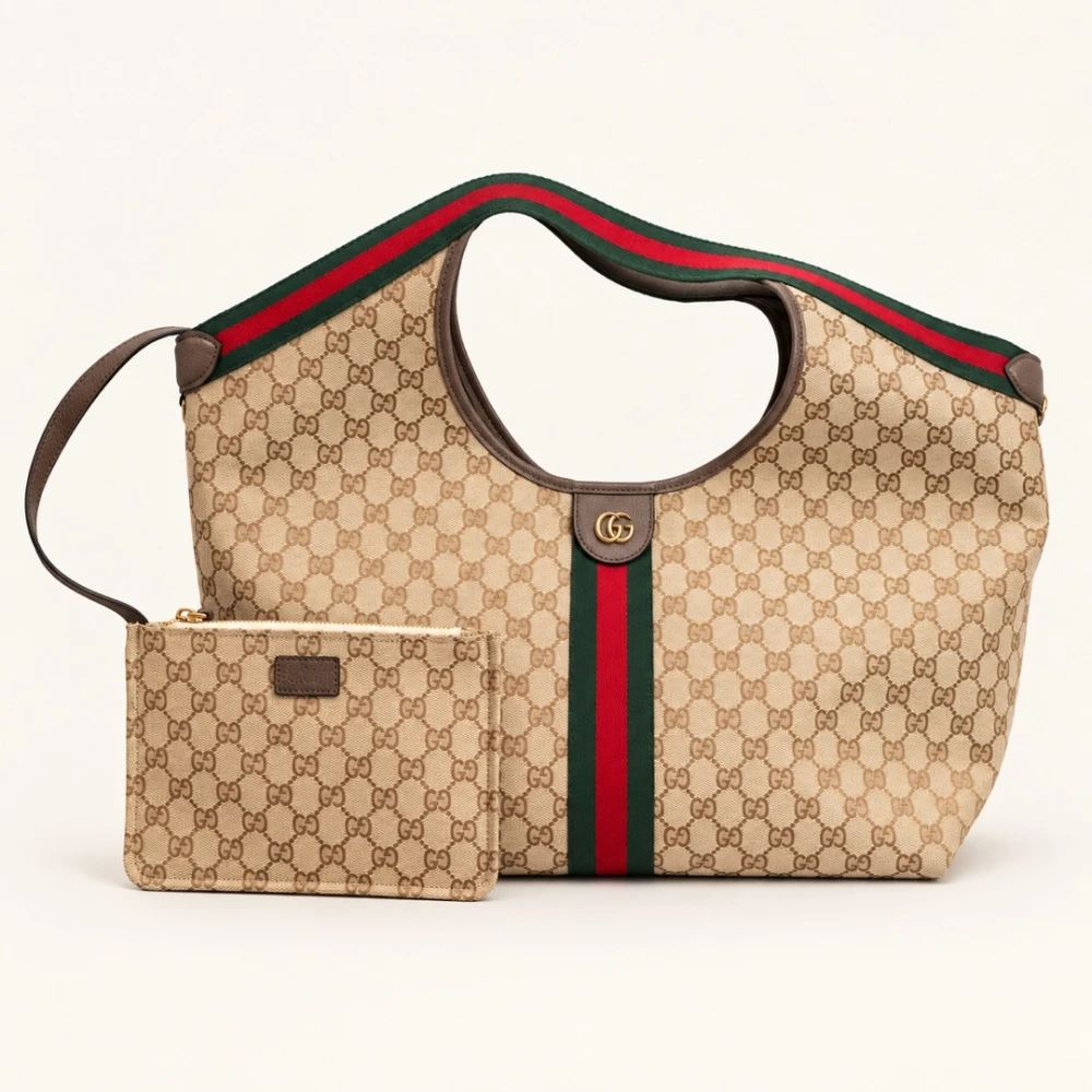 GG / Web XL Shopper / Beige Brown - image