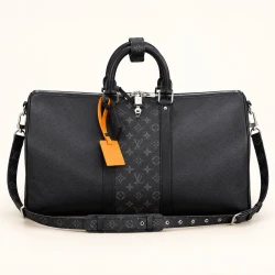 LV / Keepall Bandouliere Taiga Large / Black