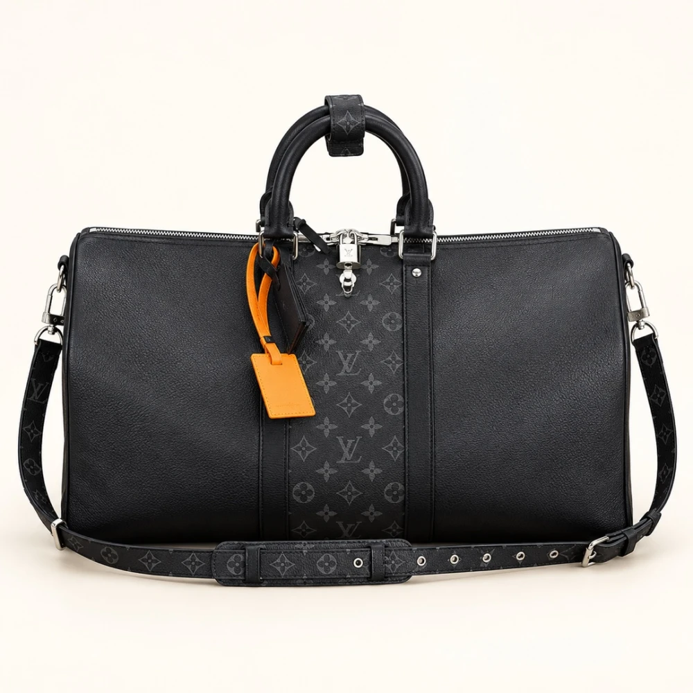 LV / Keepall Bandouliere Taiga Large / Black - image