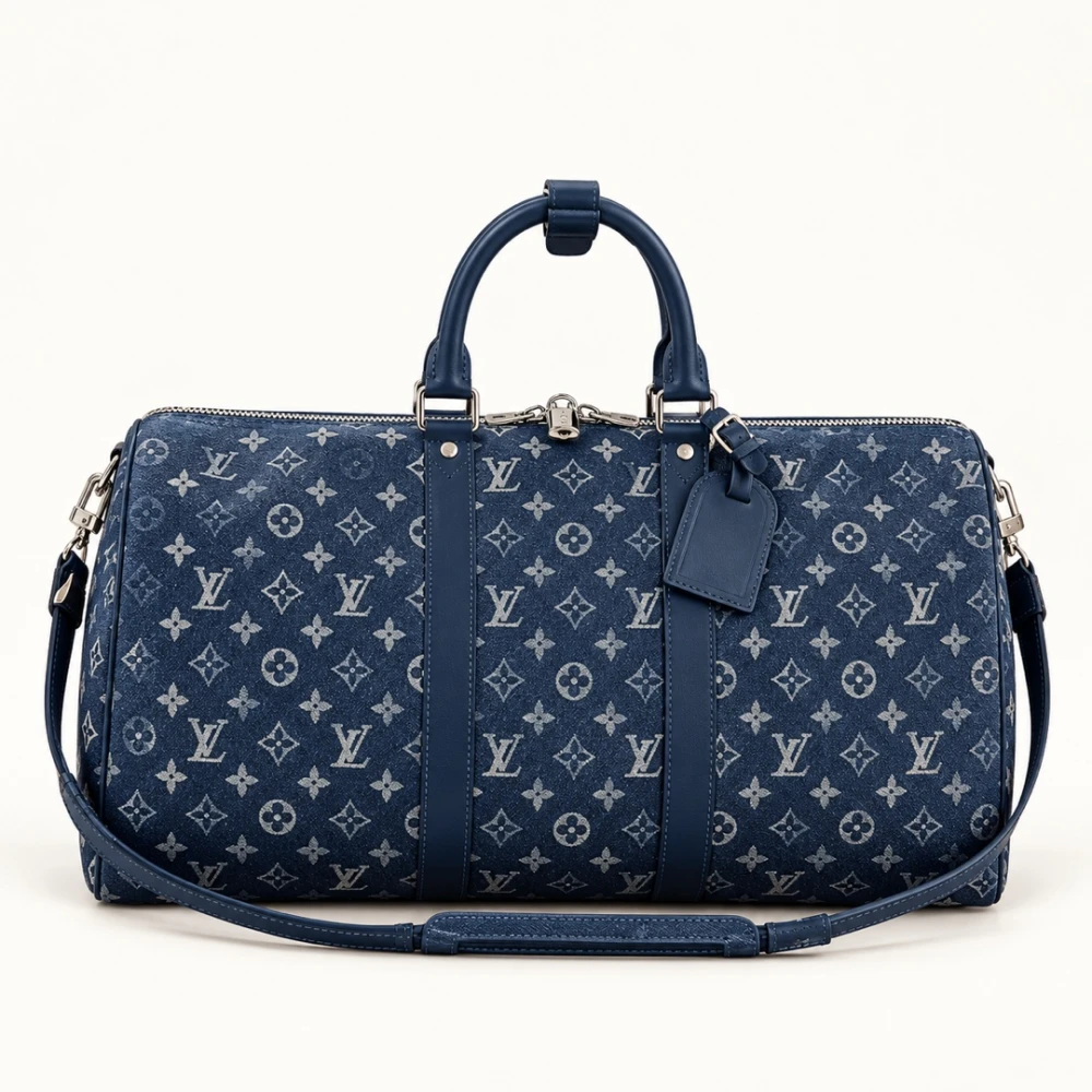 LV / Keepall Bandouliere Shadow Large / Dark Blue Monogram - image