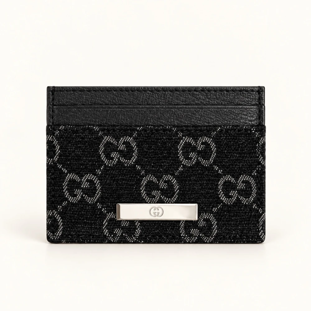 GG / Denim Card Holder / Black Denim - image