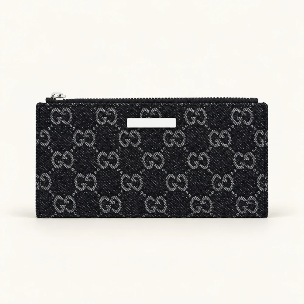 GG / Denim Long Wallet / Black Denim - image