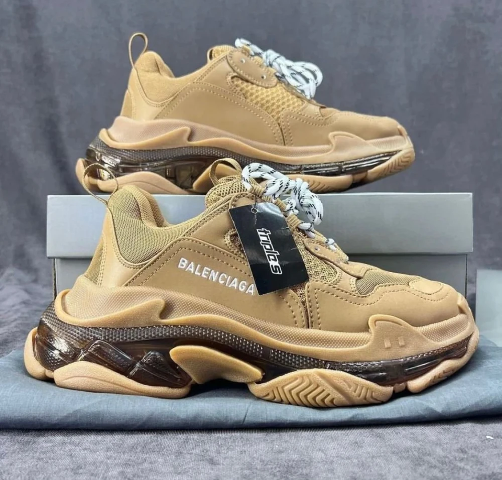 Balenciaga Triple S Clear Sole "Camel" - image