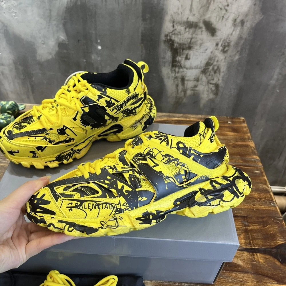 Balenciaga Track Sneaker "Black/Neon Yellow Laces" - image