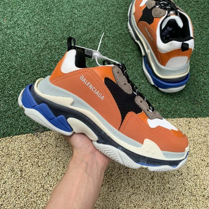 Balenciaga Triple S - Coral/Dark Grey/Black - image