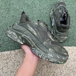 Balenciaga Triple S - Grey/Dark Grey/Dark Green