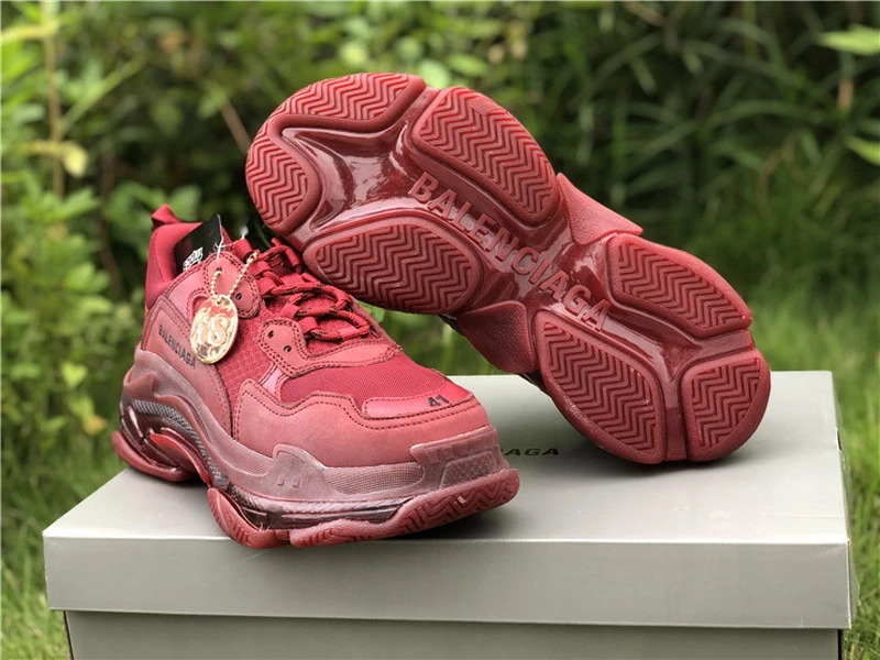 Balenciaga Triple S - Brown/Coral/Dark Red - image