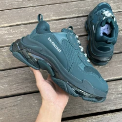 Balenciaga Triple S - Grey/Dark Grey/Dark Green