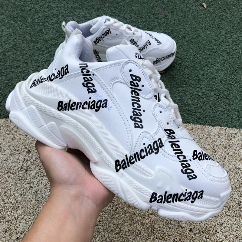 Balenciaga Triple S - White/Cream/Black - image