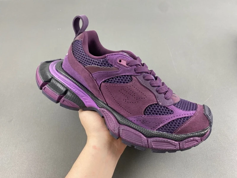 Balenciaga 3XL Sneakers Purple Suede Dark Grey/Grey - image
