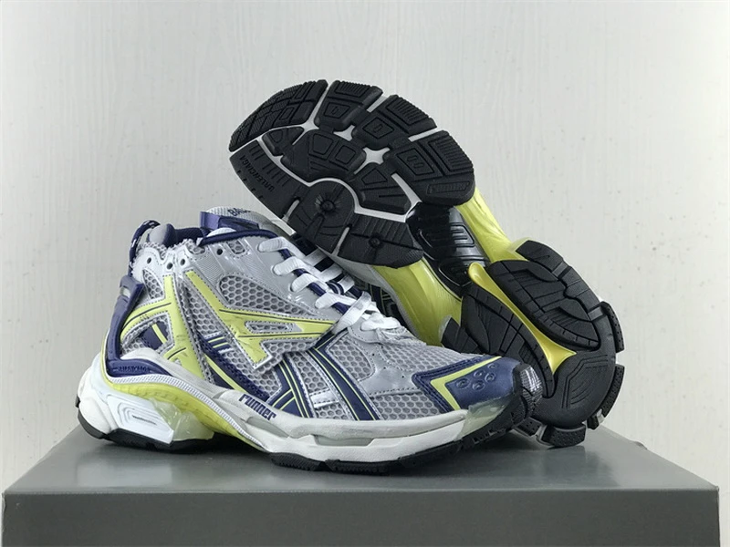 Balenciaga Runner White Blue Yellow Grey Black Black/Dark Green - image