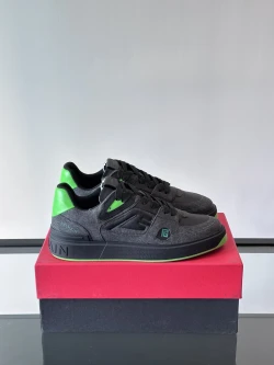 Balmain B-Court Denim Sneaker "Black/Green"