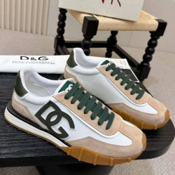 D&G DG Logo Sneaker "White/Beige/Green"