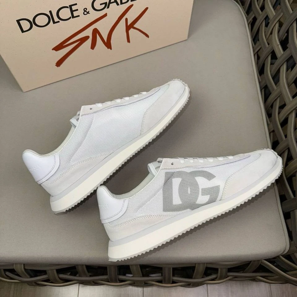 D&G DG Logo Mesh Sneaker "White/Grey" - image