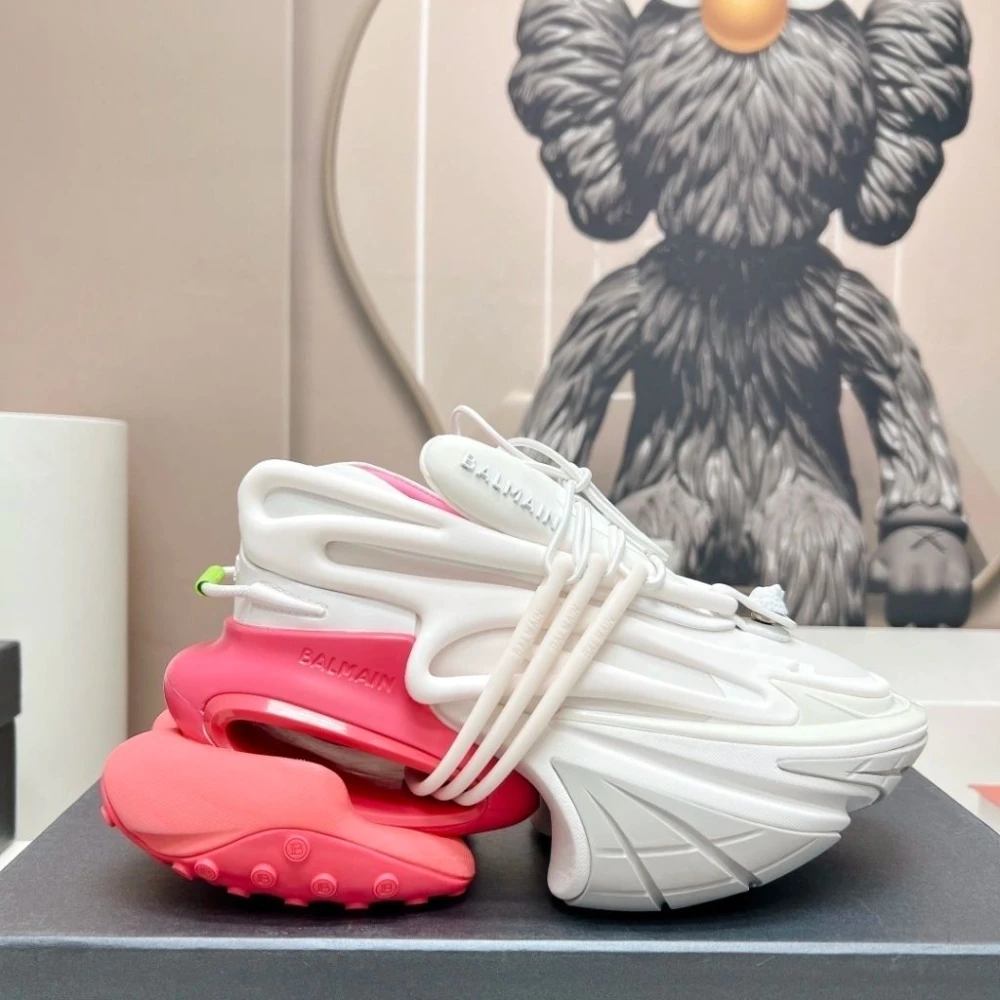 Balmain Unicorn Sneaker "White/Pink" - image