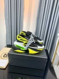 Balmain Unicorn Sneaker "Black/Neon Yellow/White"