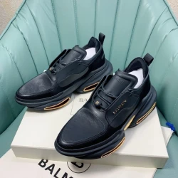 Balmain B-Bold Low-Top Sneakers "Black/Gold"