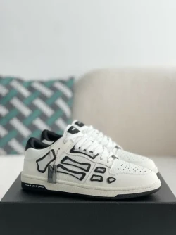 Amiri Skel Top Low Sneakers "White/Black"
