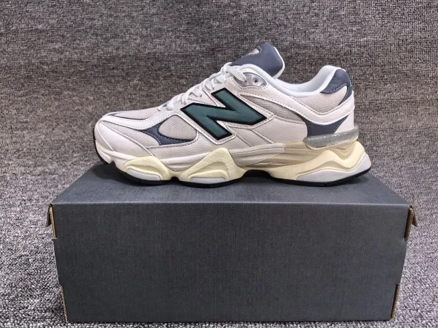 New Balance 9060 "Sea Salt/Dark Green" - image