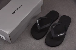 Balenciaga Logo Flip-Flops "Black/White"
