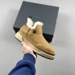 Amiri Shearling-Lined Suede Boots "Tan/Cognac"