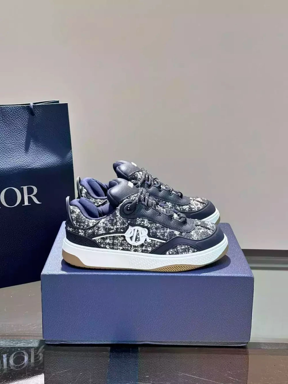 Sneaker Dior / Light Grey / Blue / Charcoal - image