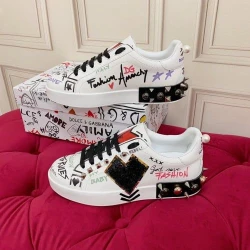 D&G Sneaker / White / Beige