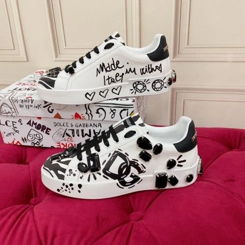 D&G Sneaker / White / Beige - image