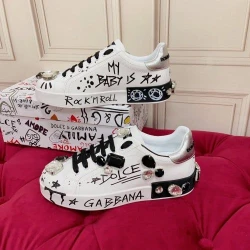 D&G Sneaker / White / Beige
